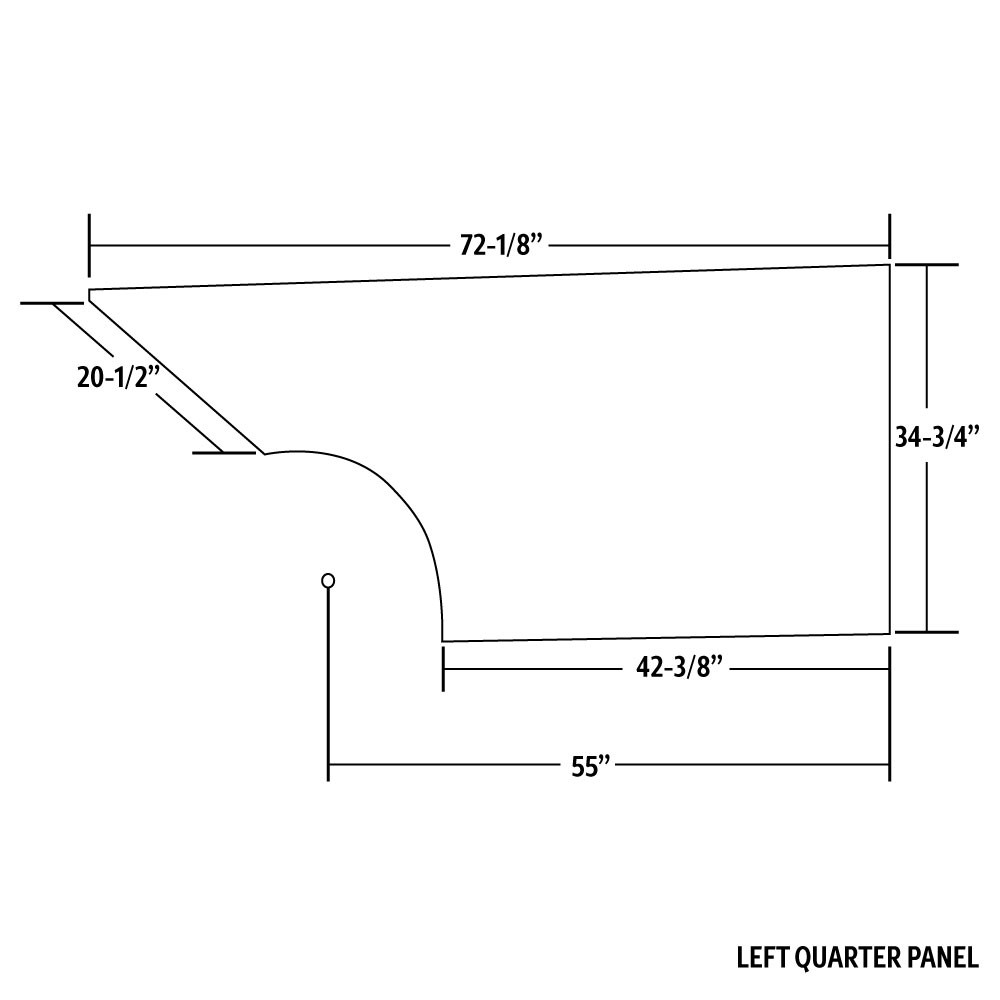 Performance Bodies M21140L MD3 Modified Plastic Quarter Panel, LH