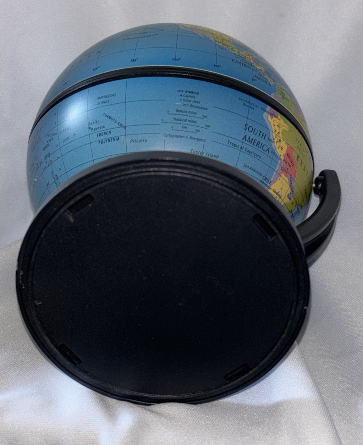 Desktop Rotating Replogle World Globe 6” x 4" Dual Direction Spin