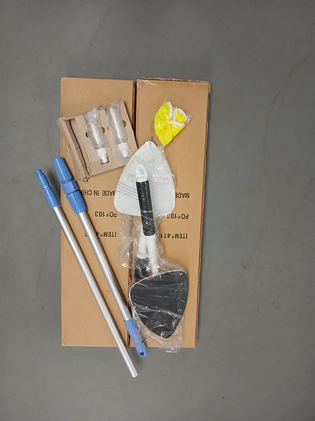 (Lot Of 2) Multiuse Cleaning Kit Extended Rod Handle Extends 80"