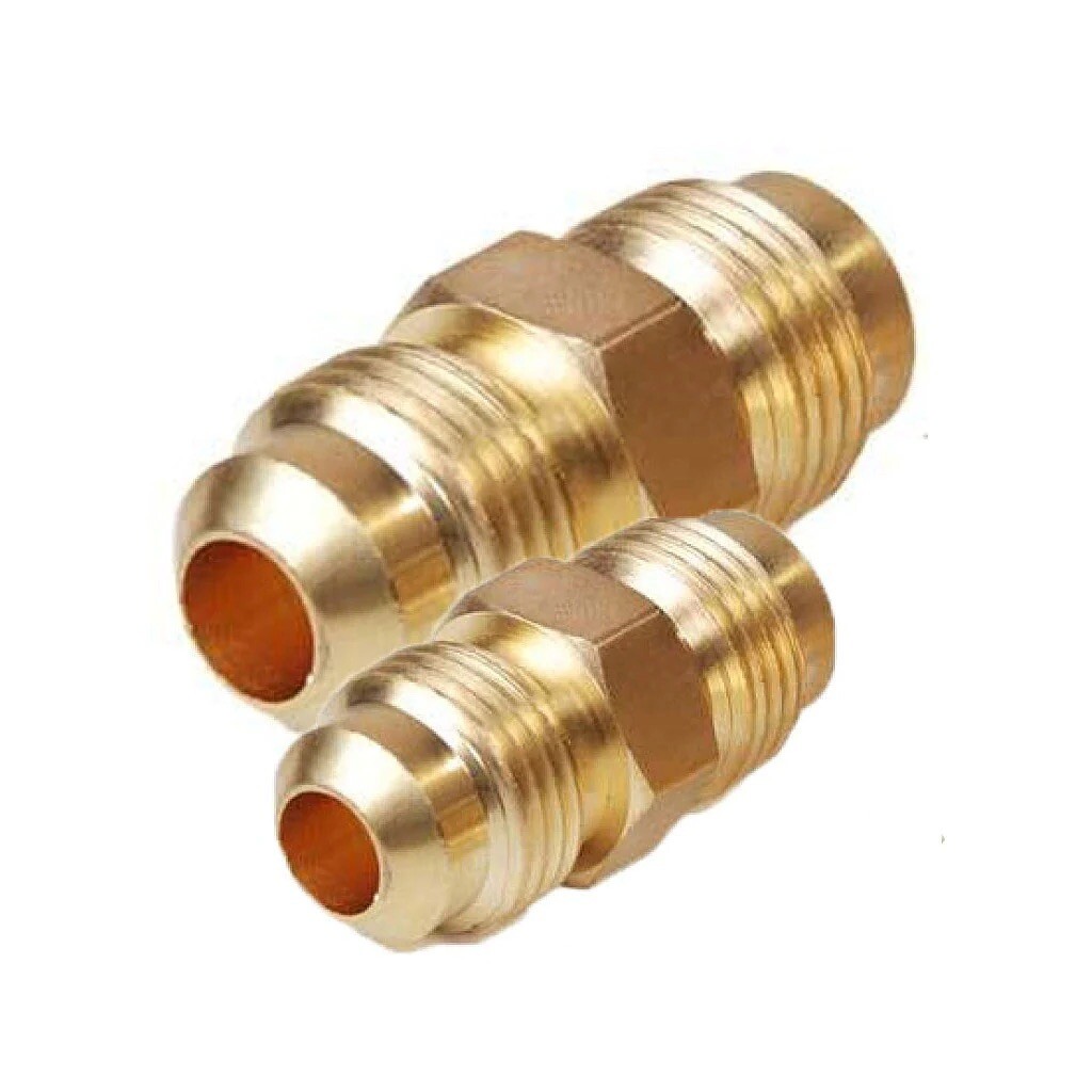 1/2 " &  1/4 " flare union kit brass mini split line sets  2P161 2P159