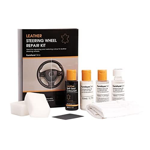 Leather Steering Wheel Repair Kit | Kit to Repair Tears Scuffs & Scratches