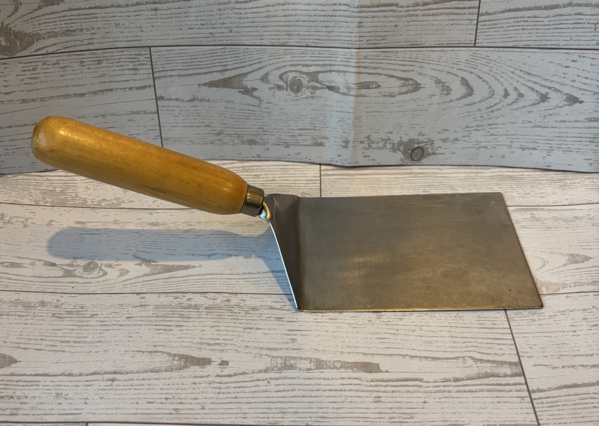 Inox Italy Stainless Hamburger Turner Wooden Handle 9.5”