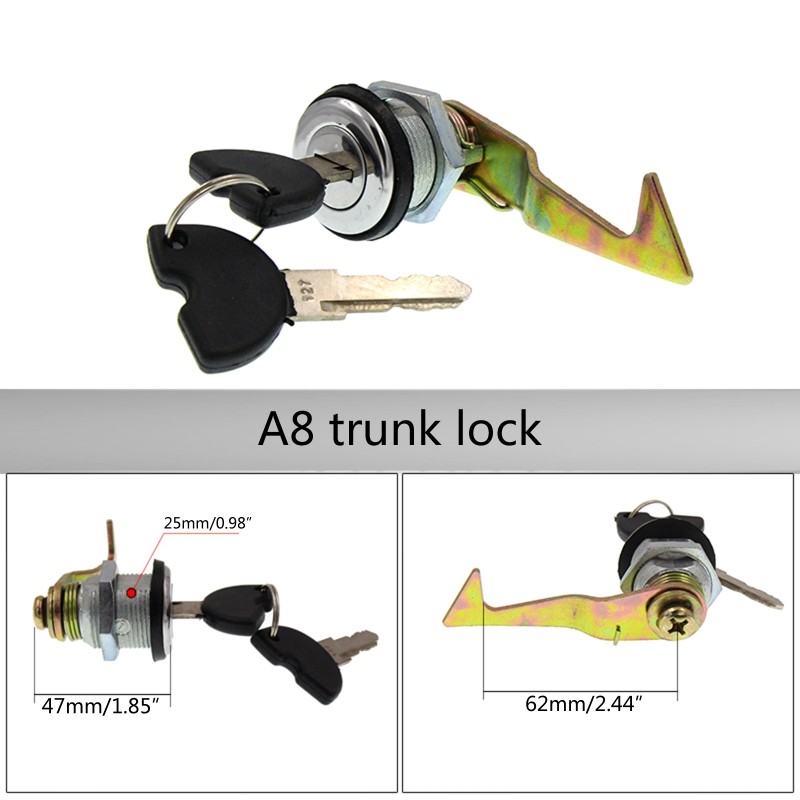 Motorcycle Accessories Rear Trunk Locks+ 2 Keys Scooter Tail Box Lock Refit Part