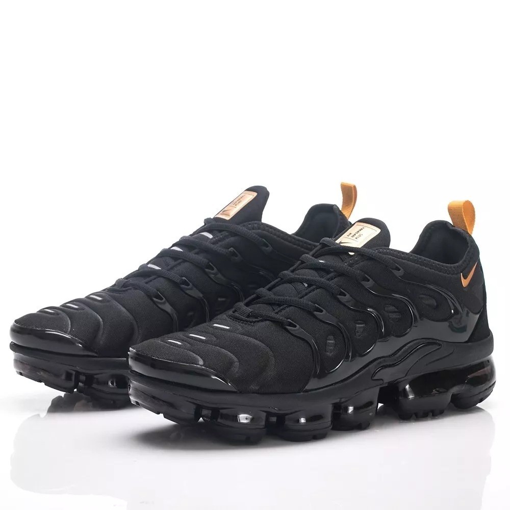 New Nike Air Vapormax Plus TN Men's Black Gold Running Shoes Size 7-13