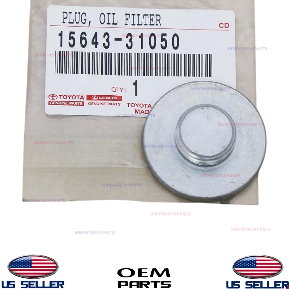 Genuine OEM Oil Filter Housing Cap Drain Plug Toyota Lexus Scion 15643-31050