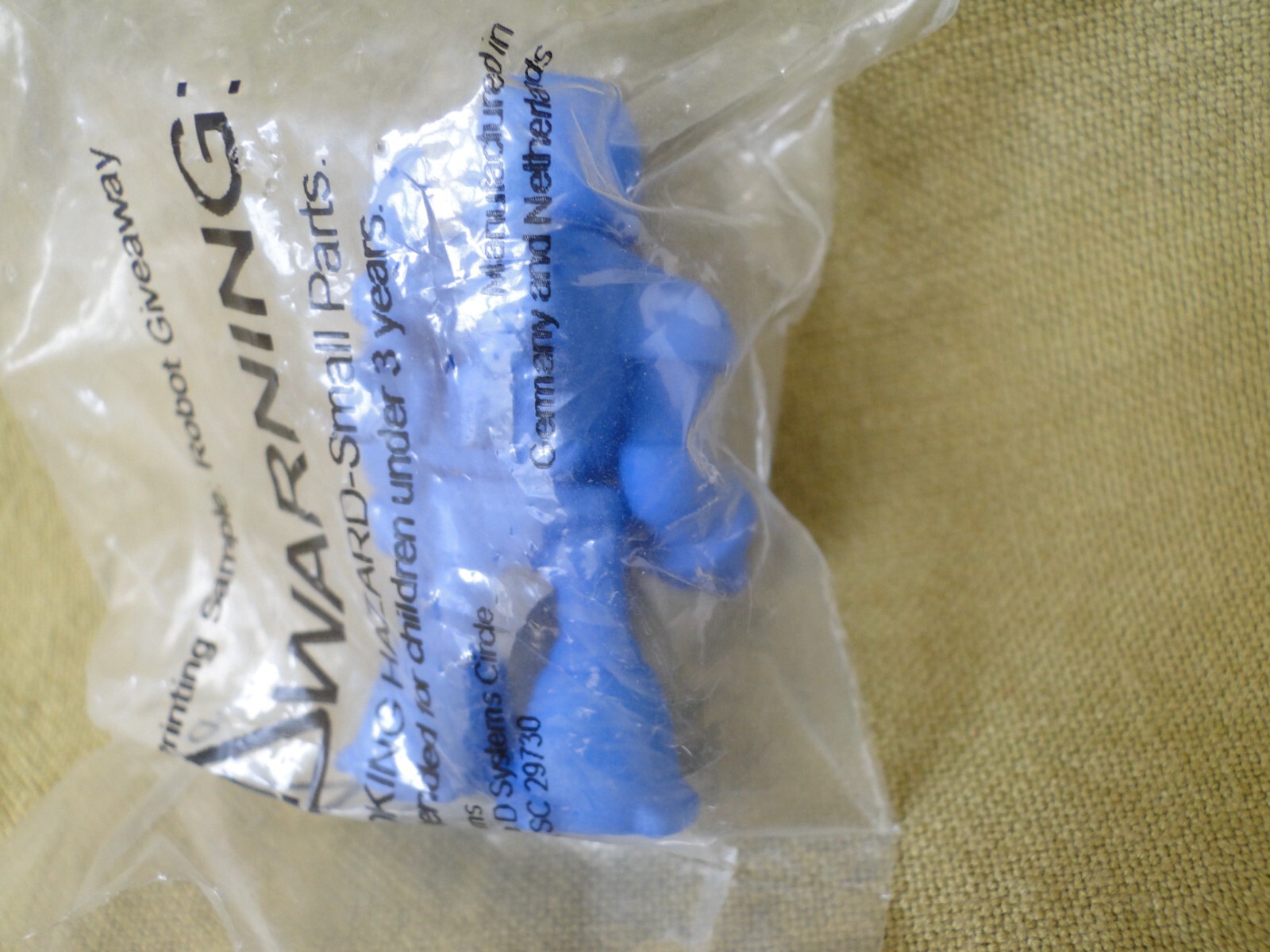 Intel 3-D Printing Sample: Blue Robot Figure