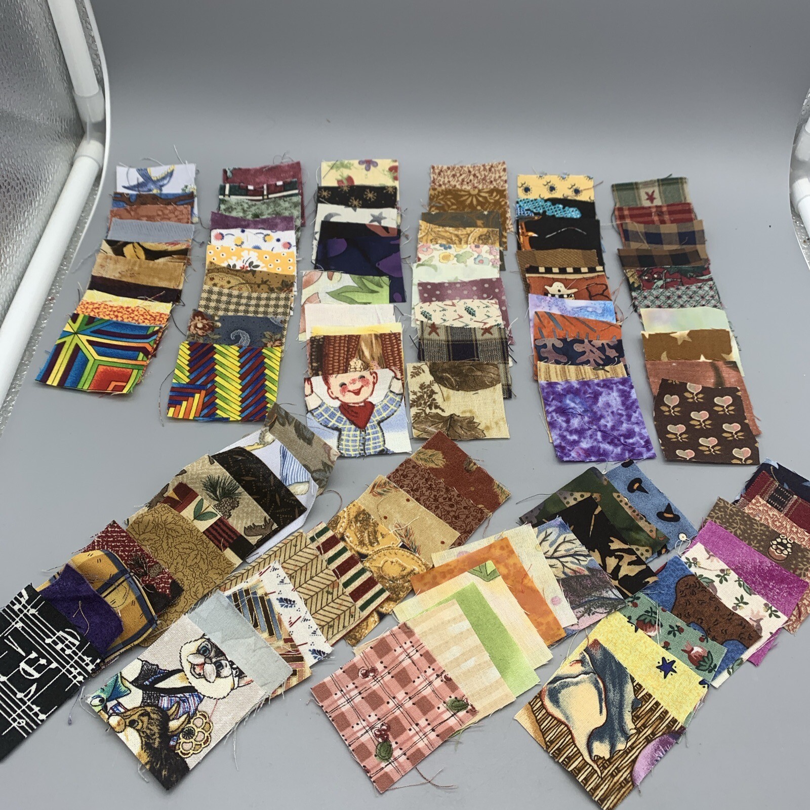 Lot of 100  1.75” Fabric Squares For Quilting/Crafts, Novelty & Artistic