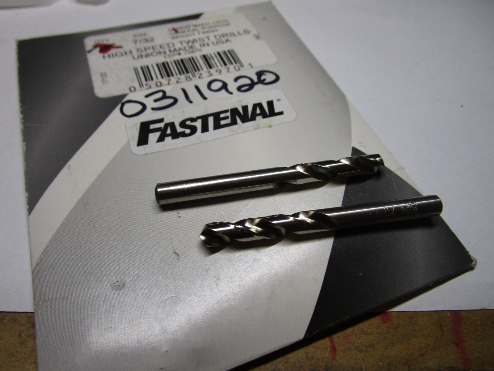 7/32" HSS 118 Point Bright Finish Screw Machine Drill QTY 2