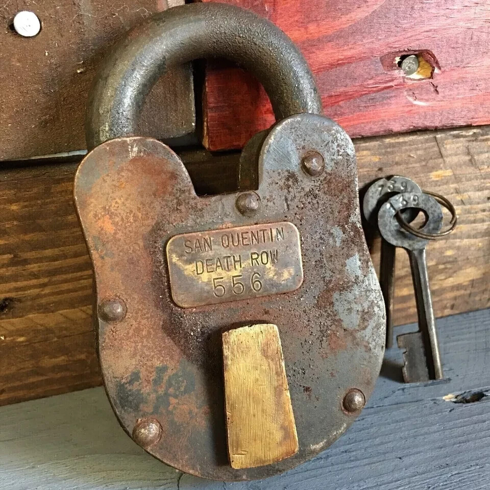 Antique Finish 5" San Quentin Death Row Cast Iron Working Padlock