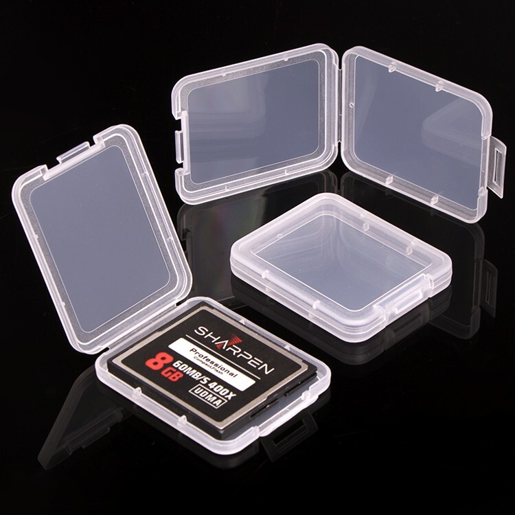 5pcs Compact Flash Card Case Portable Box Digital Memory Card Protection Case