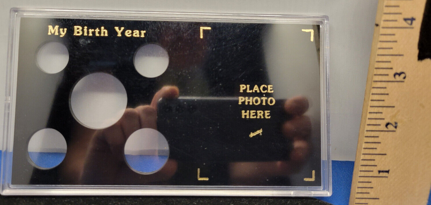 My Birth Year Coin Set Black and Gold Acrylic 5 Space Half/Q/D/N/P 364