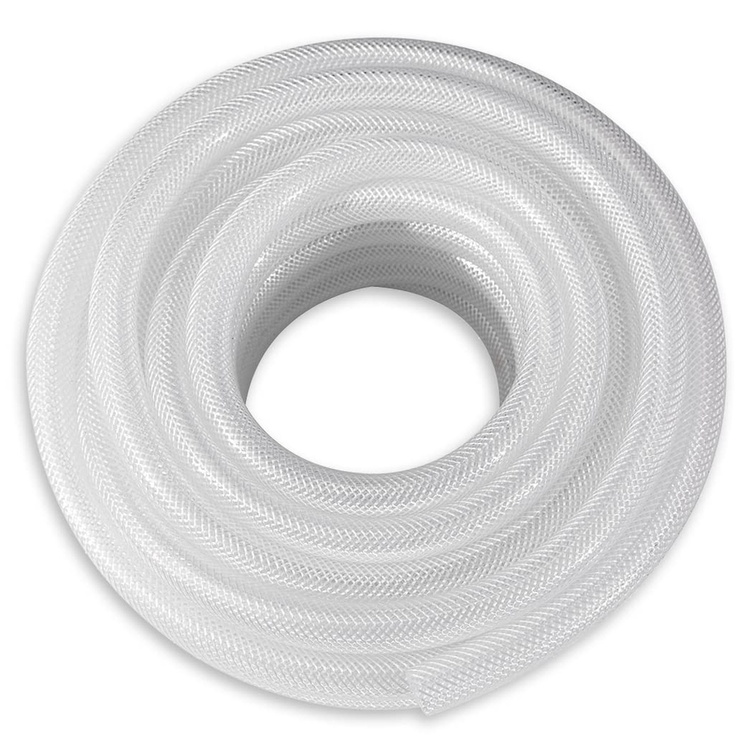 DAVCO 3/8" ID × 10 ft Clear Braided Plastic Vinyl Tubing Flexible High Pres