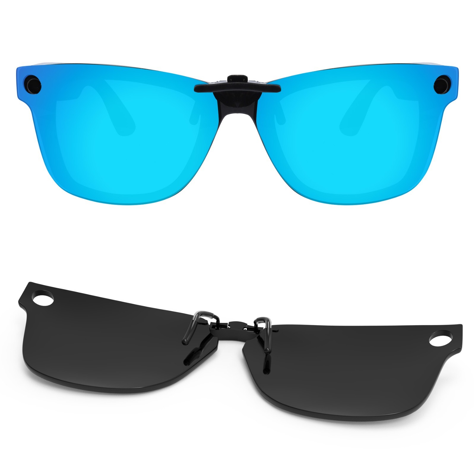 Polarized Clip on Sunglass for Ray-Ban Meta Wayfarer RW4012 53mm UV Protection