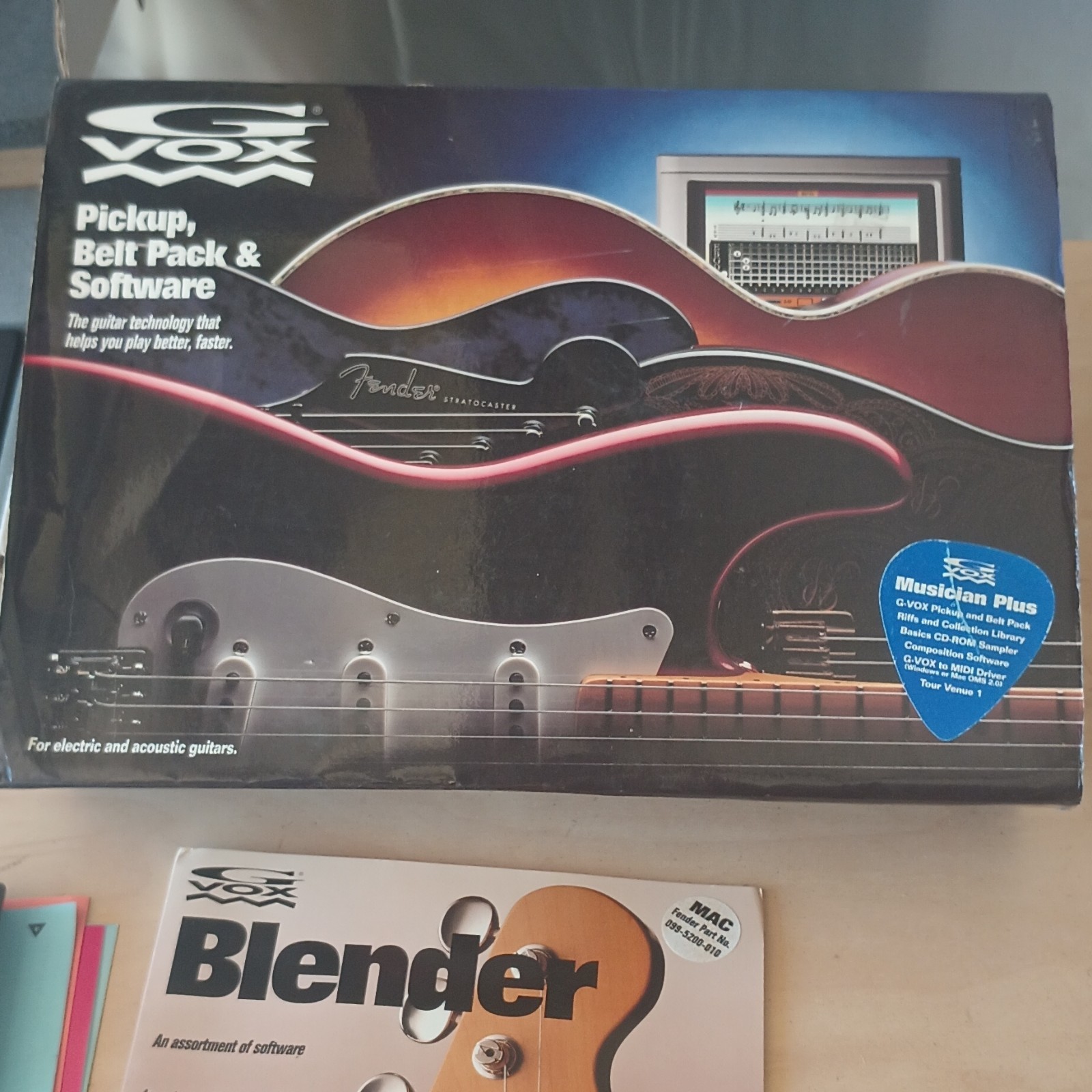 G-Vox Pickup & Belt Pack Bundle w/ Blender Software CD for Apple Mac OS