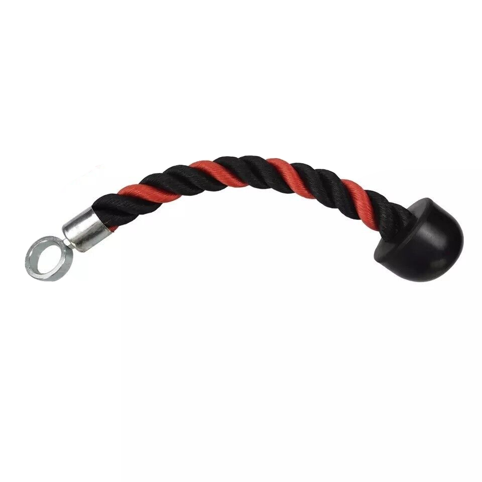Tricep Rope Single Press Push Down Fitness Gym Cable Machine Attachment Exercise