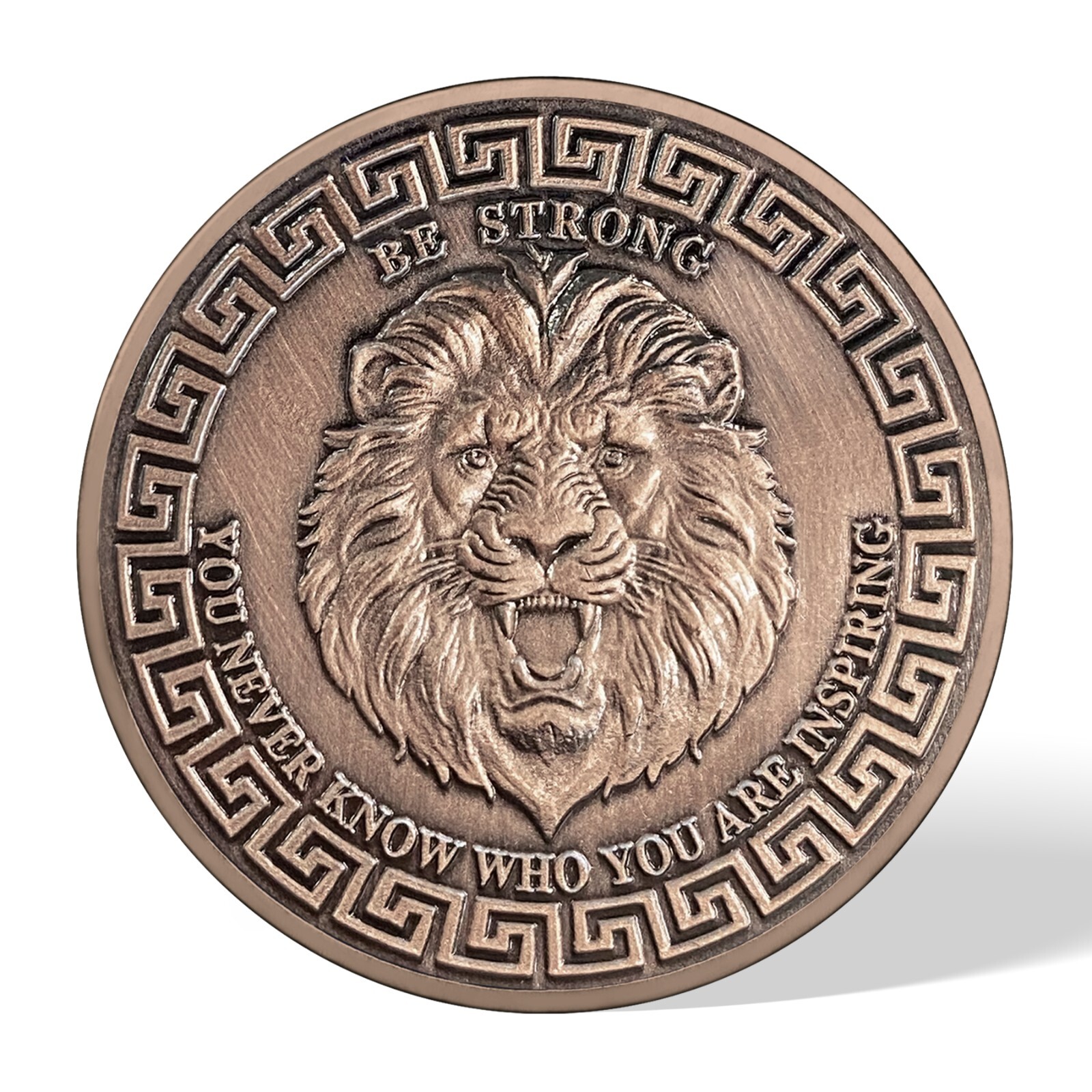 Courage King Of Lion Challenge Coin - Inspirational Christian Coin Gifts For Men