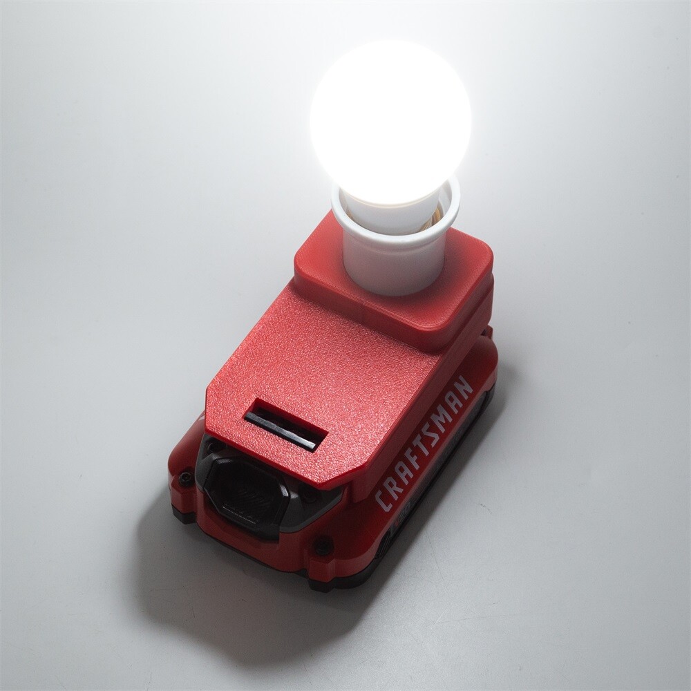 Portable LED Work Light For Craftsman 20V Series Lithium Battery E27 Bulb Lamp