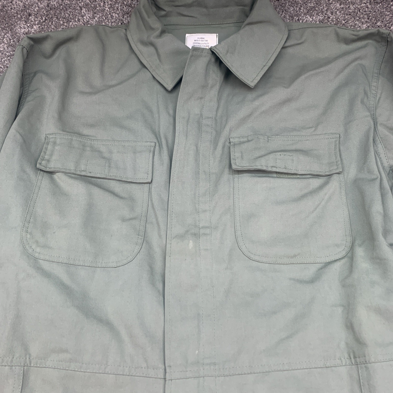 Universal Utility Coveralls Mens XLG Foliage Green Type III US Military Uniform