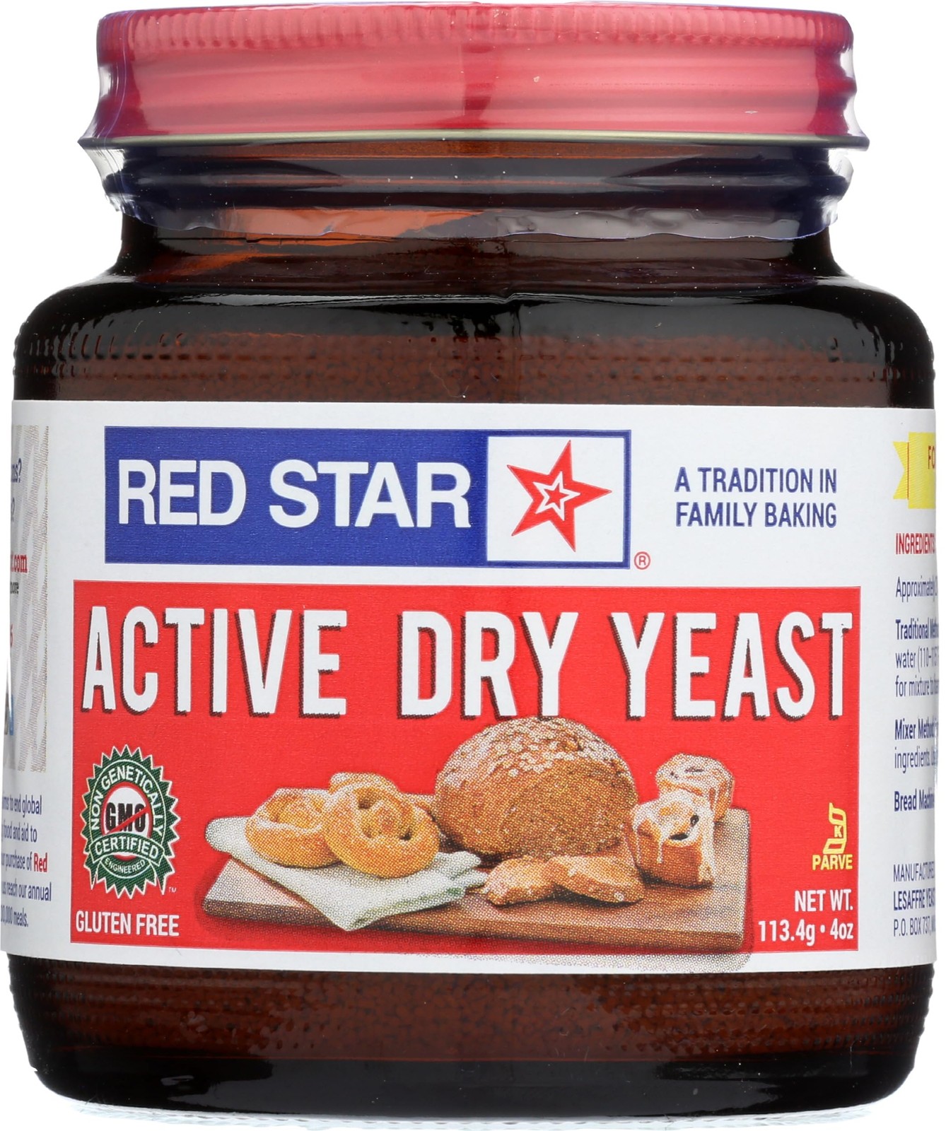 Red Star Active Dry Yeast, 4 Oz 4 Ounce (Pack of 1),