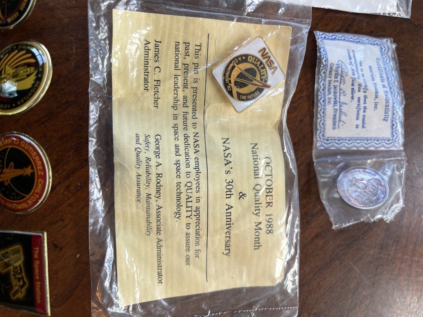NASA Rare Lapel Pin Lot: 41 Pins Space Shuttle, Astronaut Commemorative