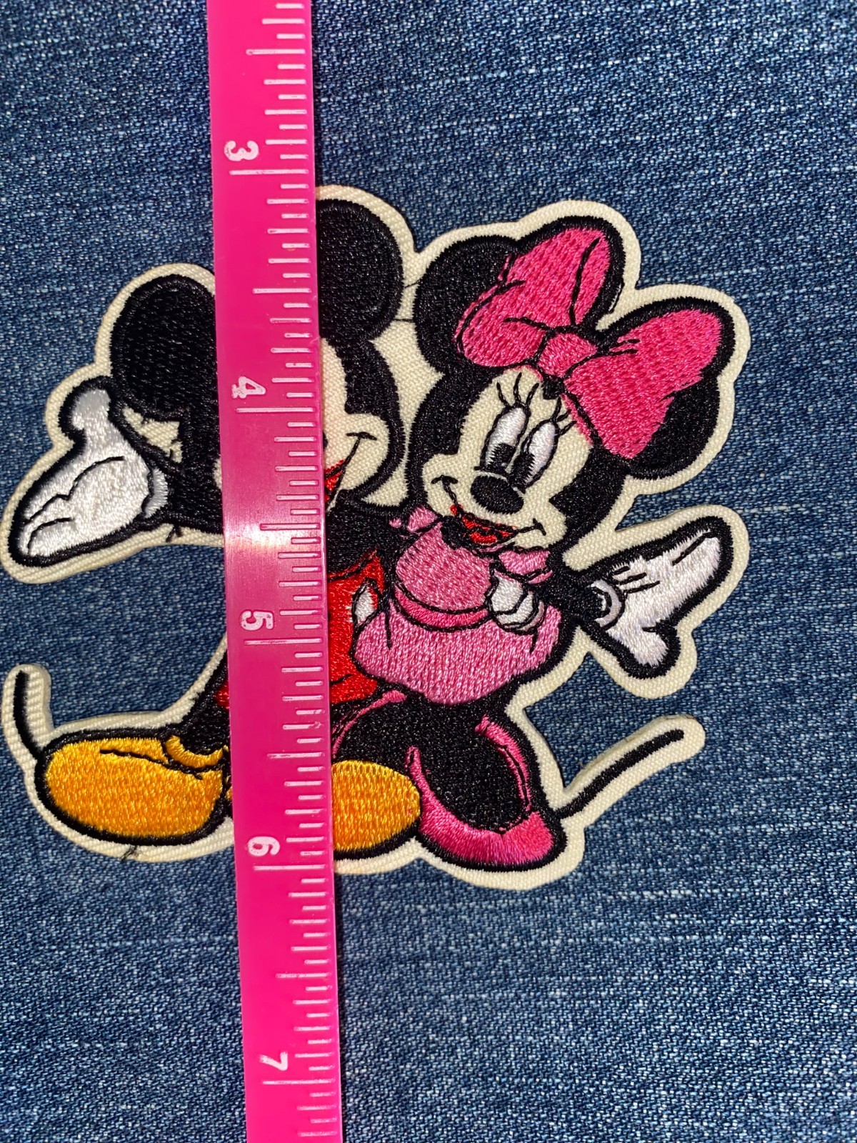 MICKEY & MINNIE Embroidered PATCH Iron On NEW Disney