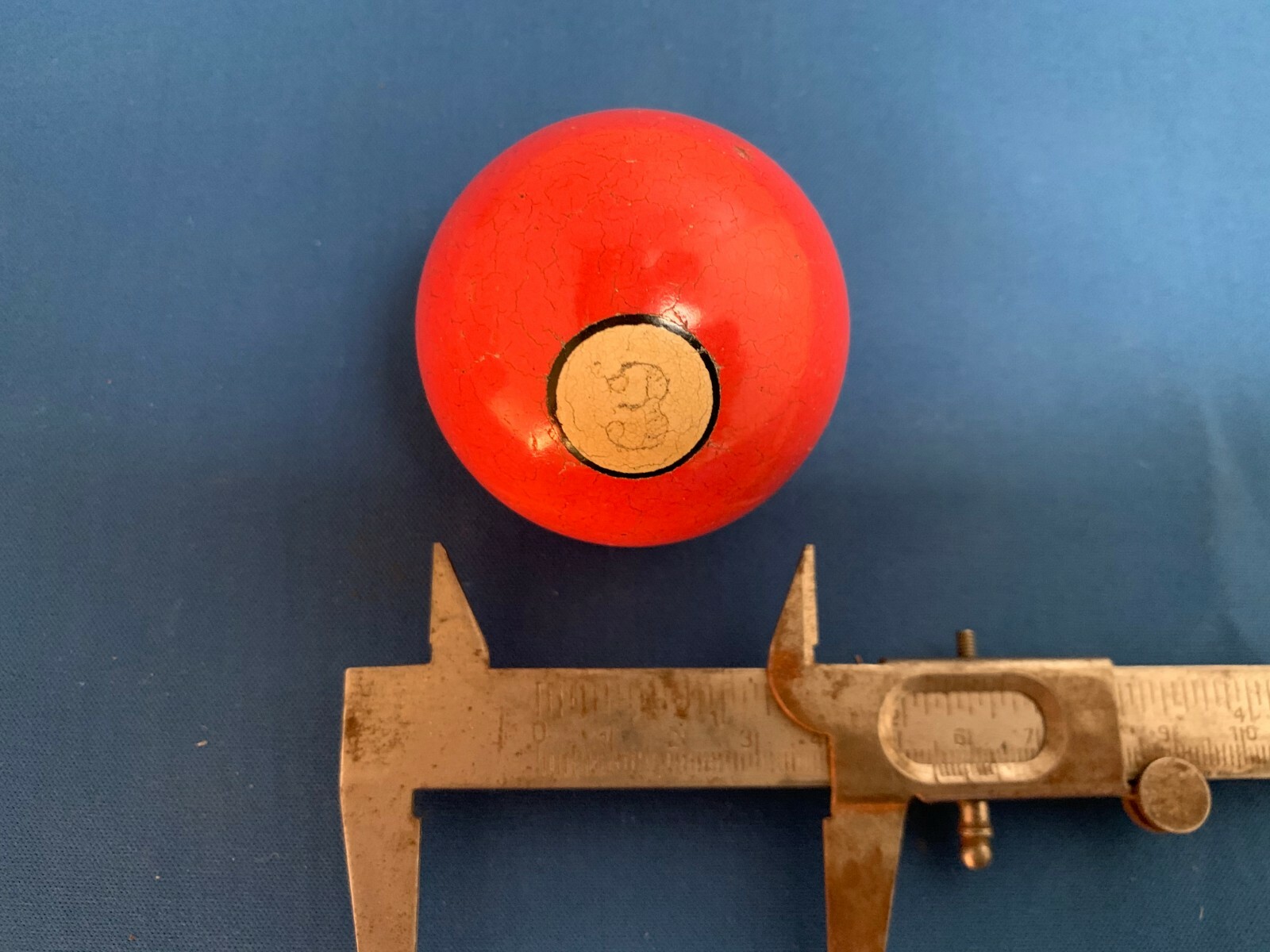 Antique Vintage #3 Burt Pool Ball Billiards 2 3/16 in