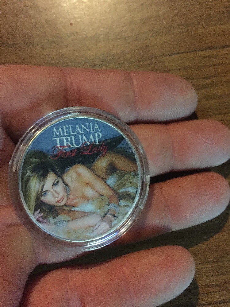NSFW Melania Trump Partial Nude Half Dollar Silver Finish Novelty Coin US SELLER