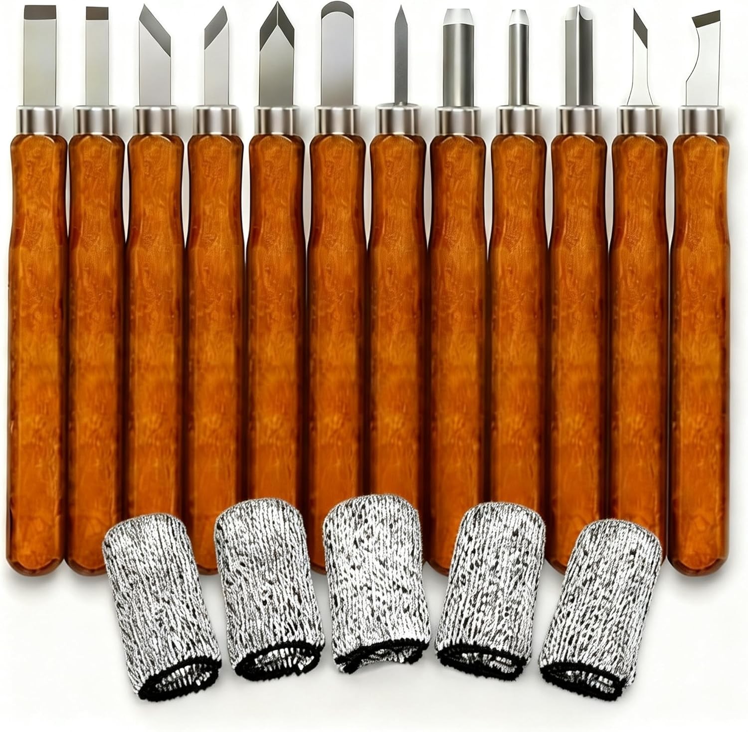 12Pcs Wood Carving Knife Kit Carbon Steel, Wood Carving Tools Set - Wood Chisels