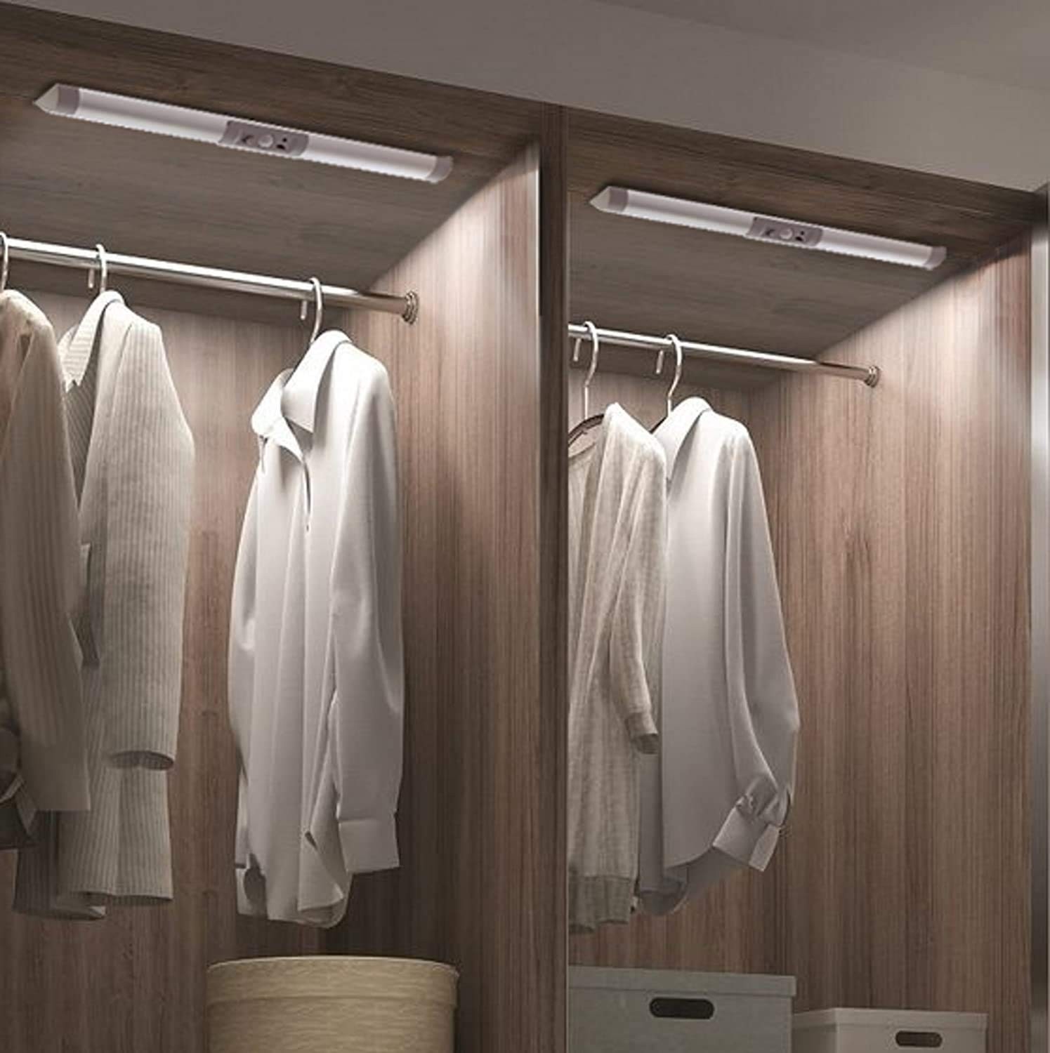 2 Pack Motion Sensor Closet Lighting with Eye Protection Design Automatic Clo...