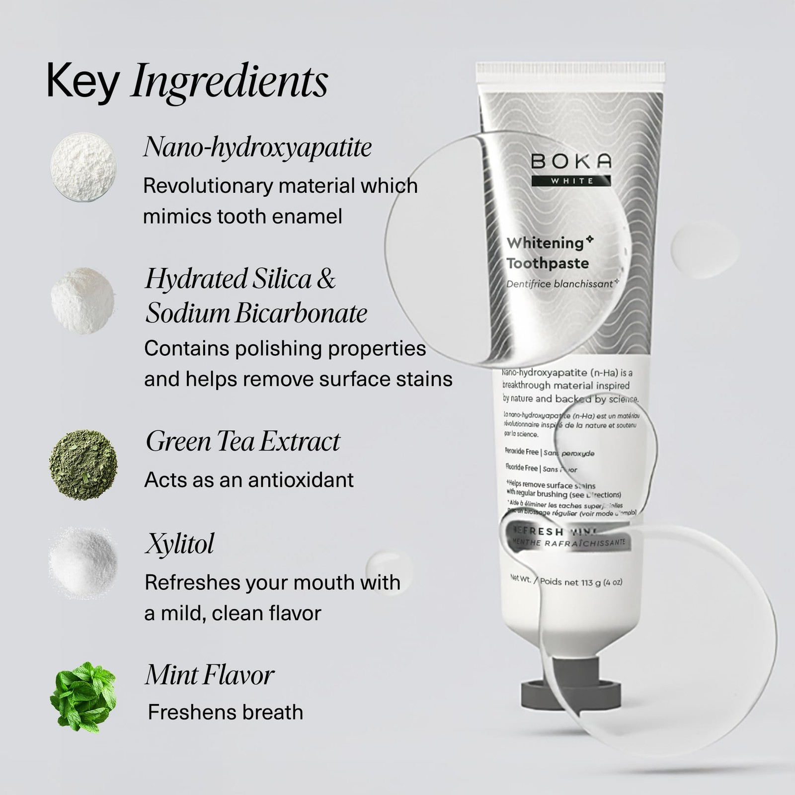 Boka Toothpaste - Fluoride Free Toothpaste, Nano Regular Size (4 Ounce)