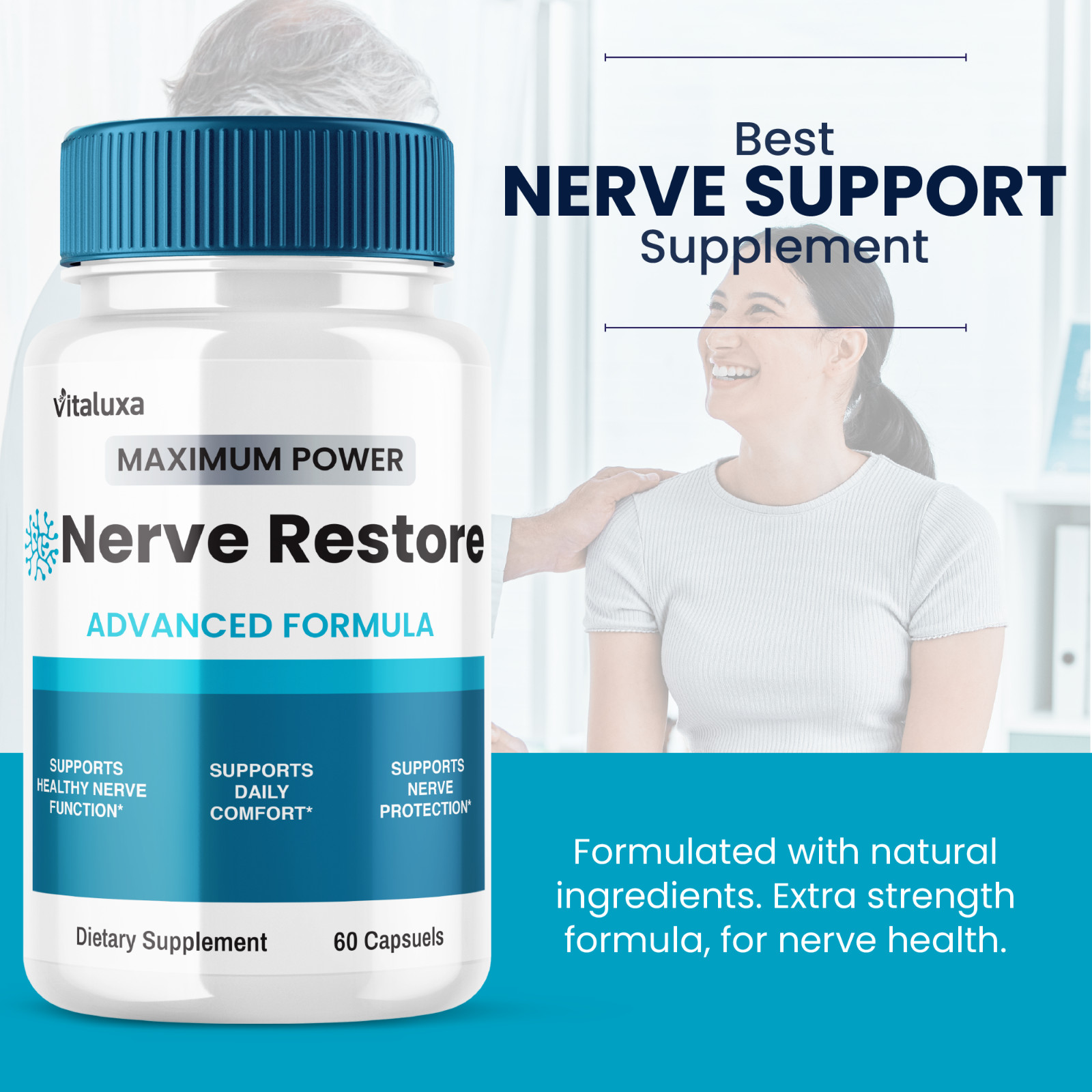 (3 Pack) Nerve Restore Capsules, Nerve Restore Advanced Formula (180 Capsules)