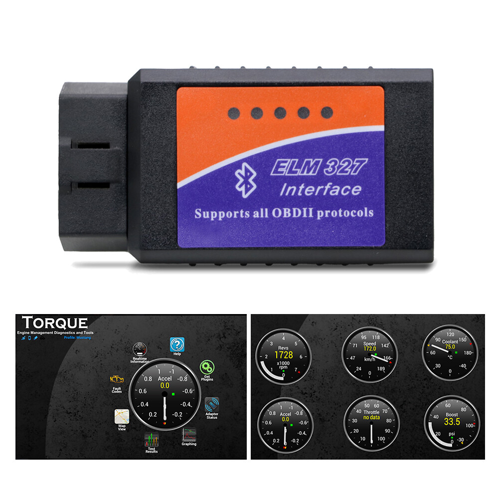 ELM327 Bluetooth OBD2 OBDII Car Diagnostic Scanner Code Reader Tool for Android