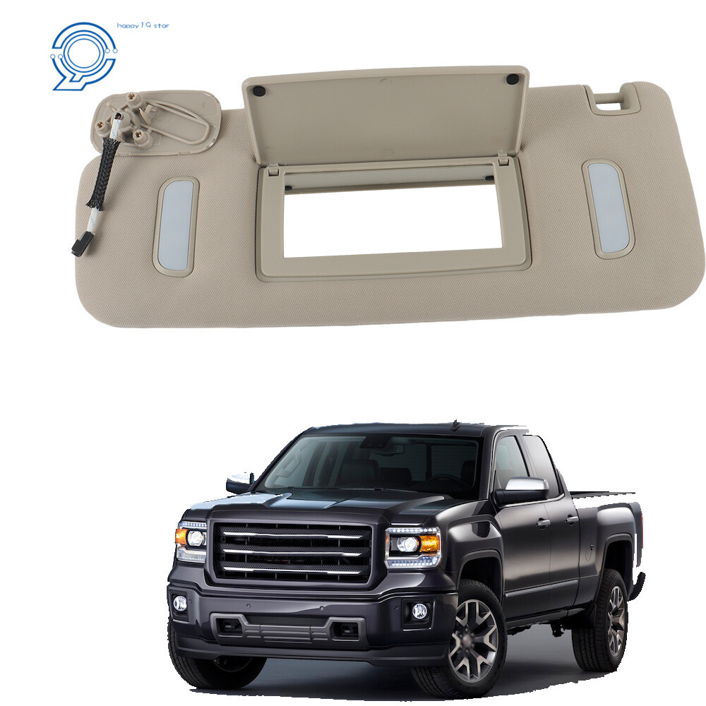 For Silverado Sierra Tahoe Yukon 2007-2014 Driver Left Side Sun Visor Gray