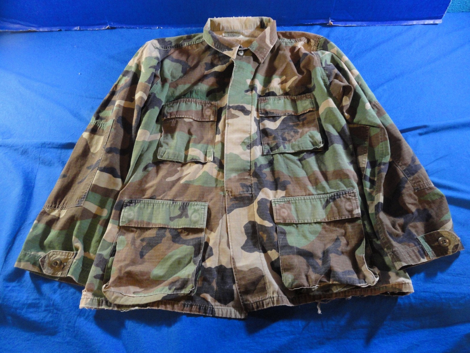USGI BDU WOODLAND CAMOUFLAGE HOT WEATHER HW MENS COMBAT COAT JACKET SMALL SHORT