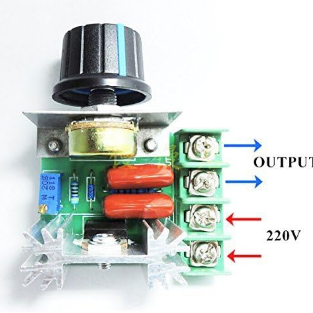 2000W PWM Motor Speed Control Module Dimmer Speed Regulator 50-220V Adjustable