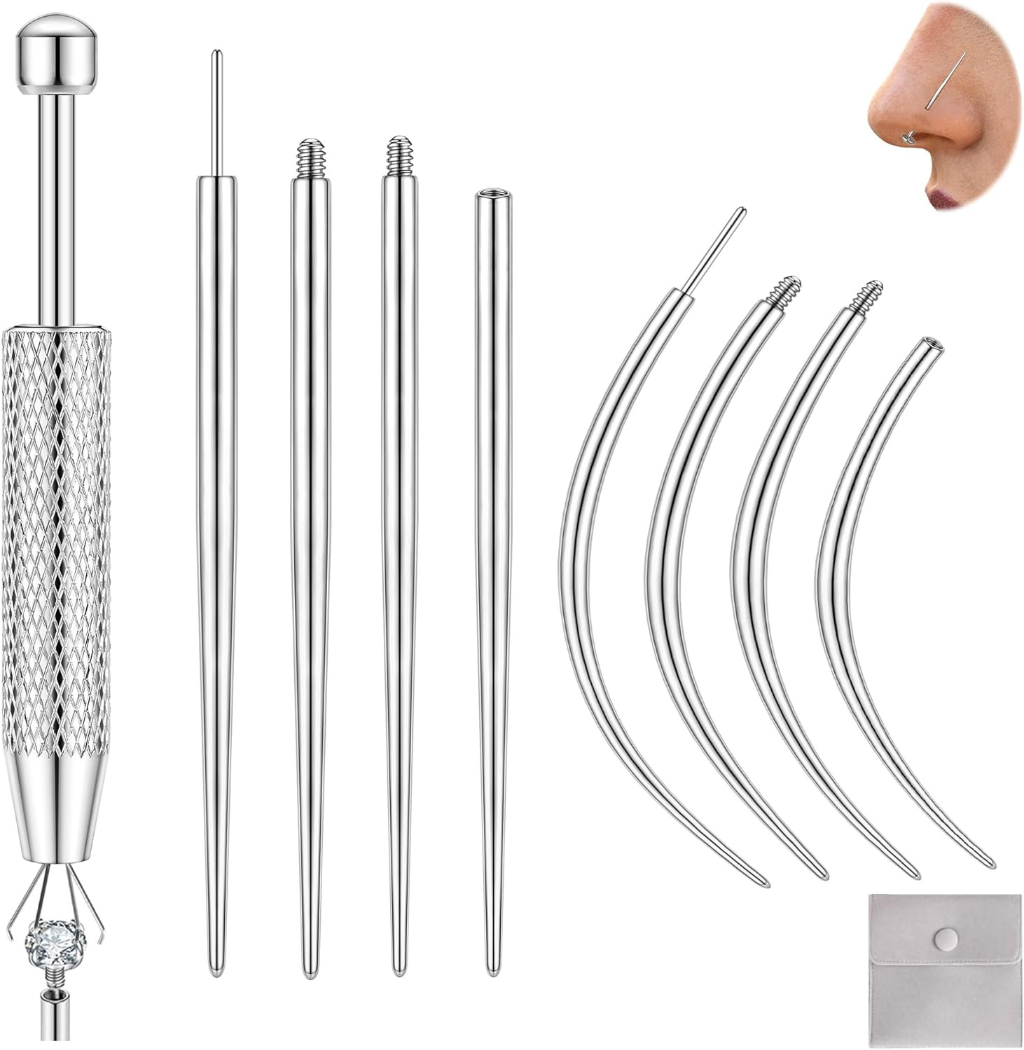 Piercing Taper Insertion Tool Ball Grabber Kit 14G 16G 18G 20G...