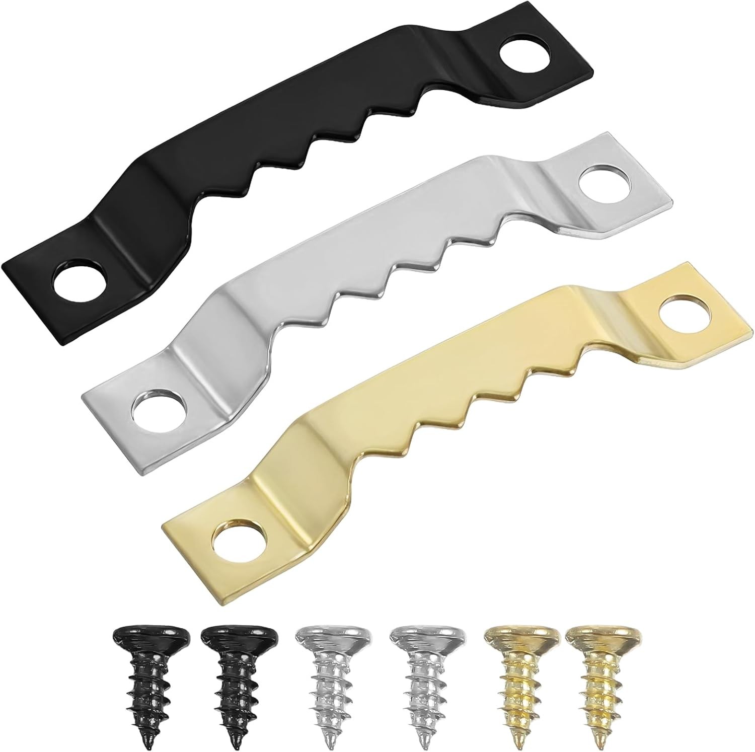 60 Pack Sawtooth Picture Hangers Small Saw Tooth Pictures Frame Hanger with Scre