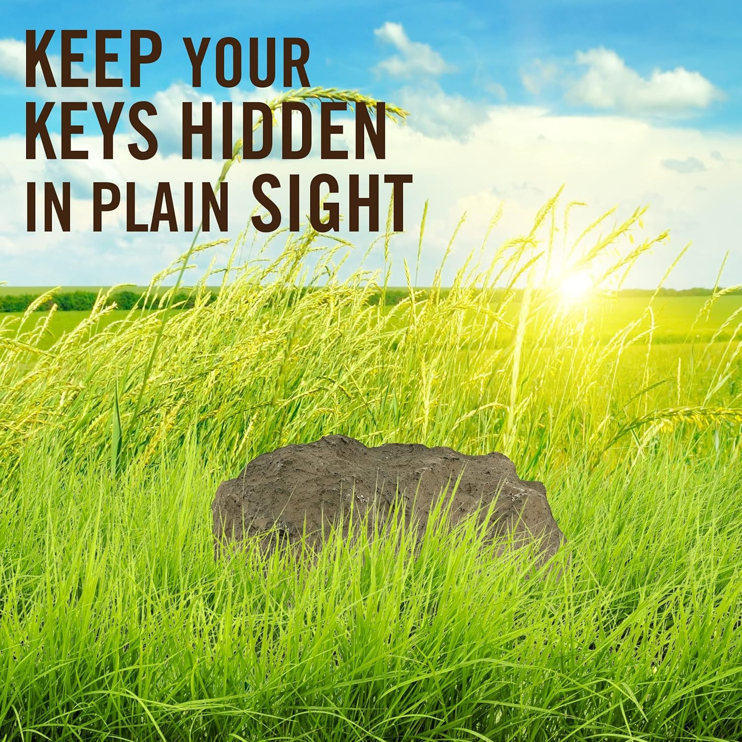 Hide a Key Outside Fake Rock - Looks & Feels like Real Stone - Safe for Outdo...
