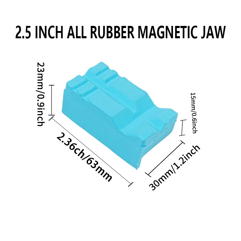 Blue Rubber Vise Magnetic Protective Cover Protection Strip Jaws for 2.5/4/5/6 I