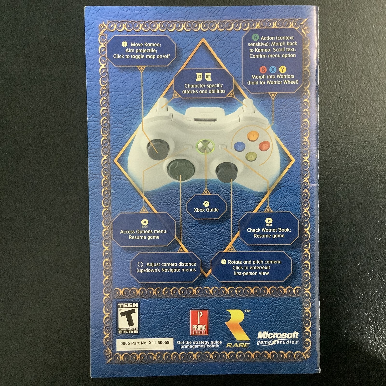 Kameo Elements of Power Microsoft Xbox 360 Instruction Manual Only