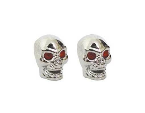 Bike Valve Caps Skull Chrome Schrader Valve. Bike parts,Bicycle parts.