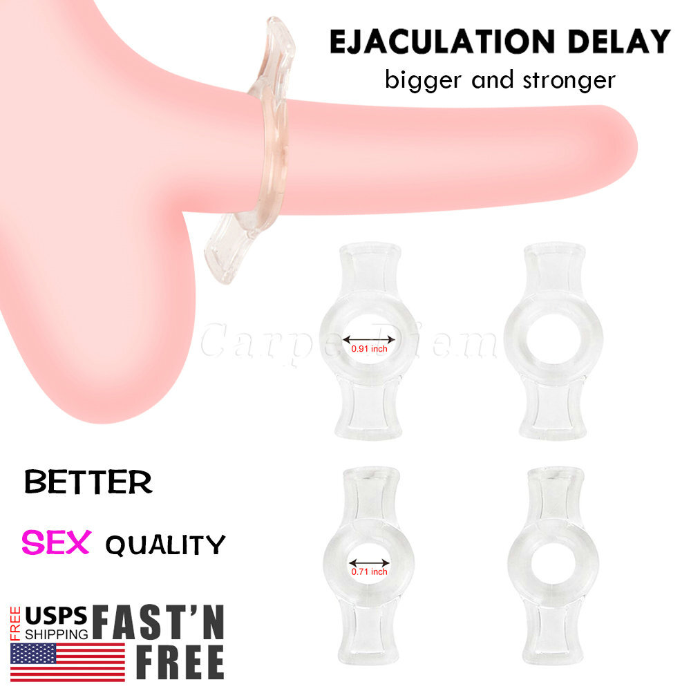 4 PCS Penis Cock Ring SEX Prolong Delay Sex Toys for Men Male Erection Enhancer
