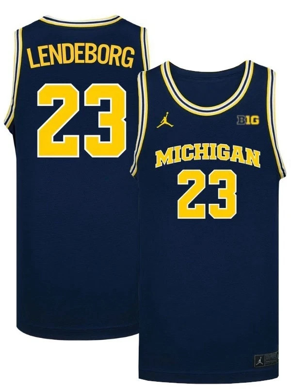 Yaxel #23 Lendeborg Blue Navy - MEN Stitched Jersey