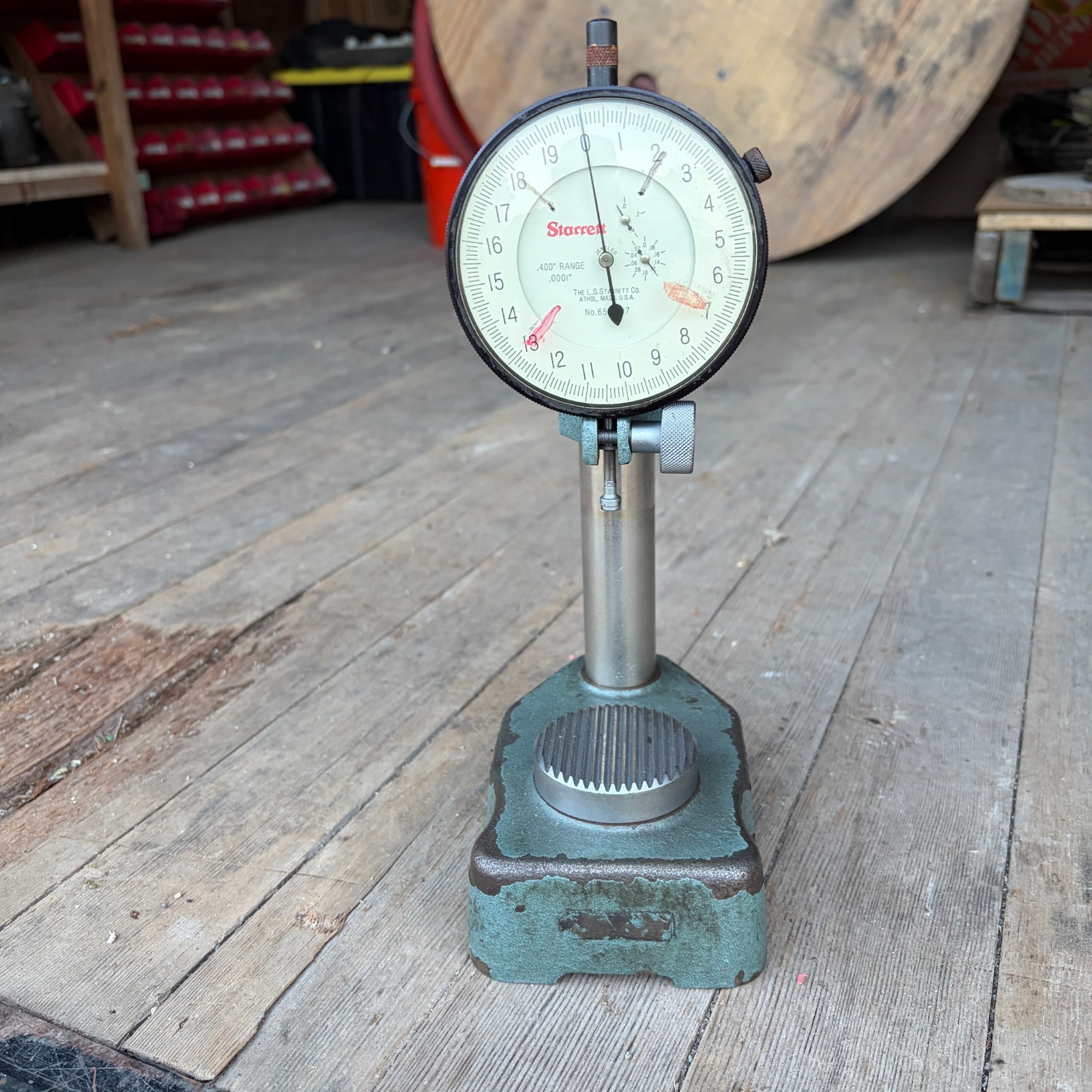 STARRETT 656 Dial Comparator Cast Iron Base 656.617 Indicator Stand