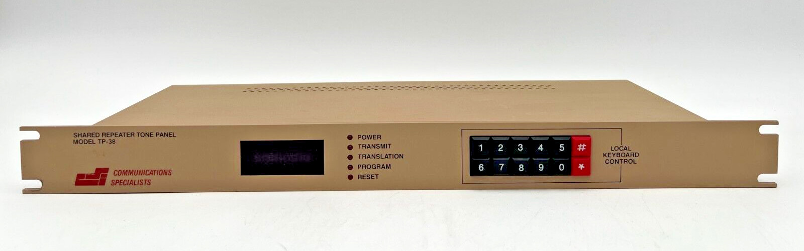 COMMUNICATIONS SPECIALISTS TP-38 SHARED REPEATER TONE PANEL