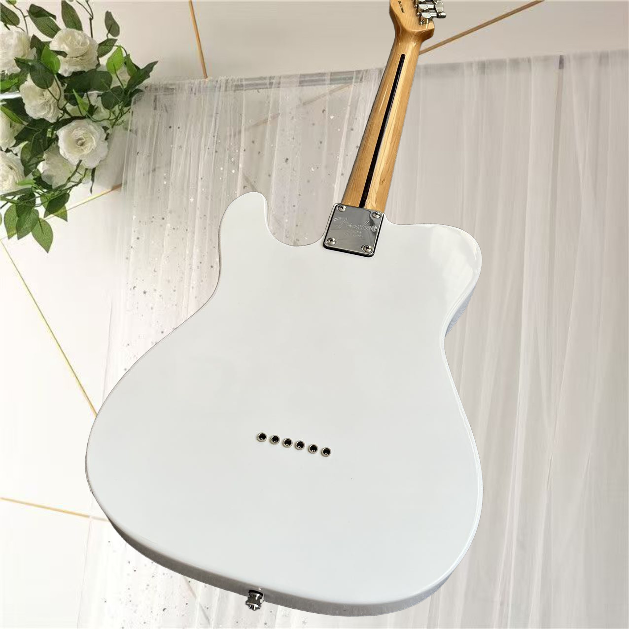 エレキギター、新品、高品質、送料無料、6弦、音質優美、ブラウン。