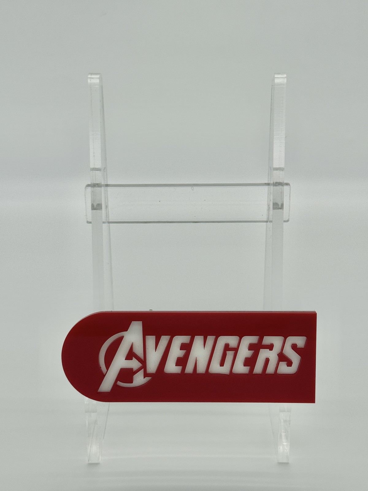 Custom Comic Book Stand - Avengers (Red/White/Bullet) Laser Cut/Not 3D Prnt