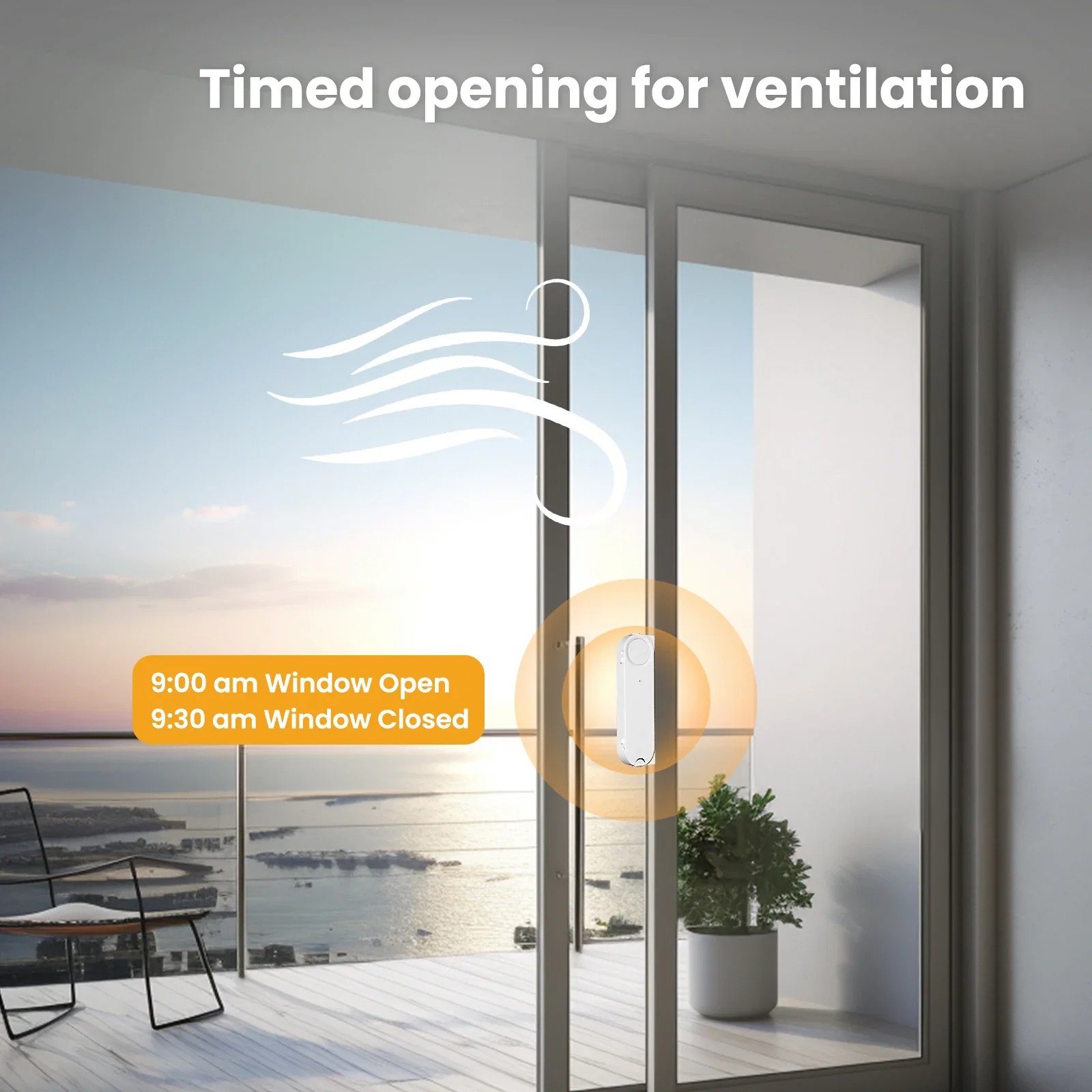 Smart Electric Window Opener Solar Wireless Automatic Timer Tuya Zigbee APP AU