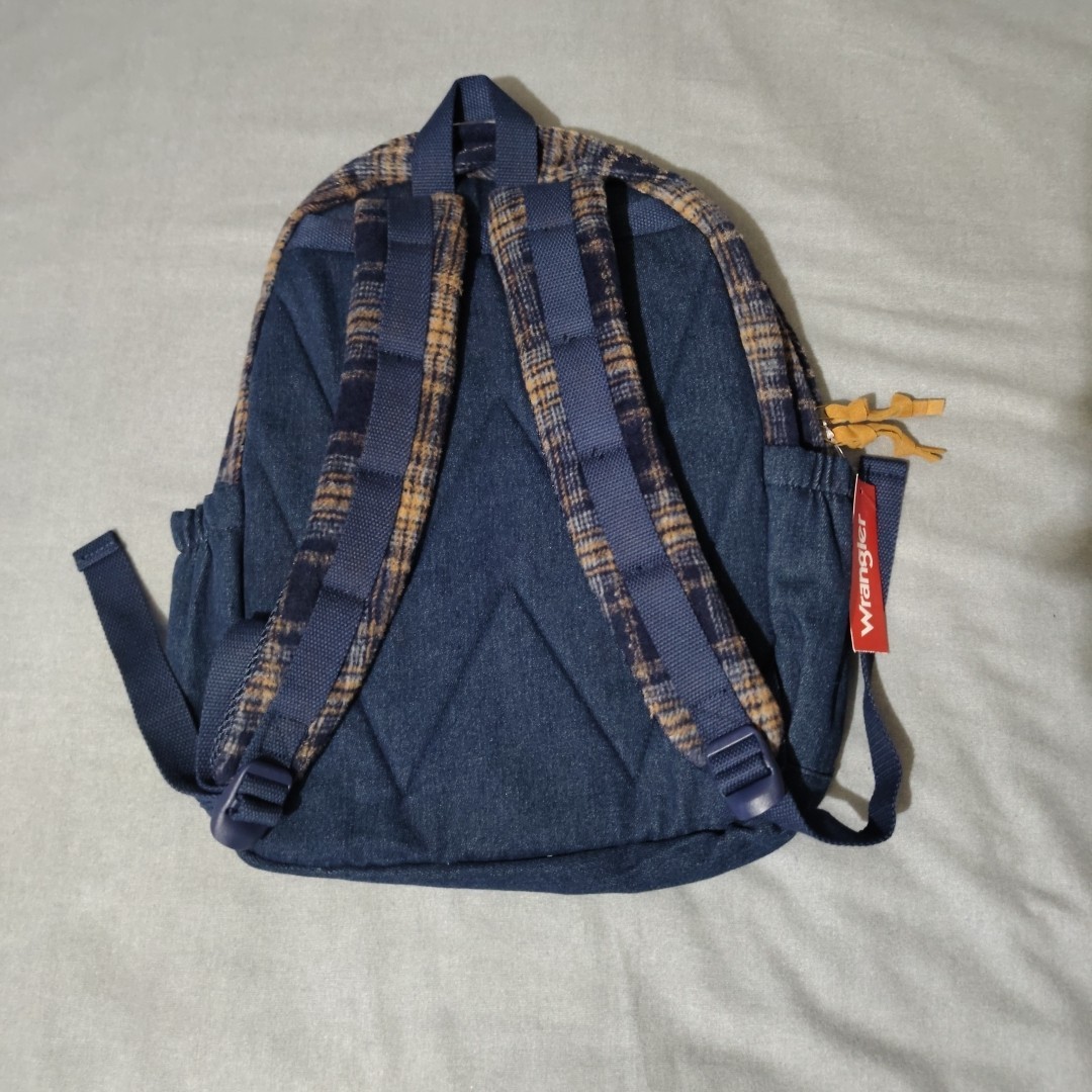 Wrangler Backpack - Denim and Plaid - 17"
