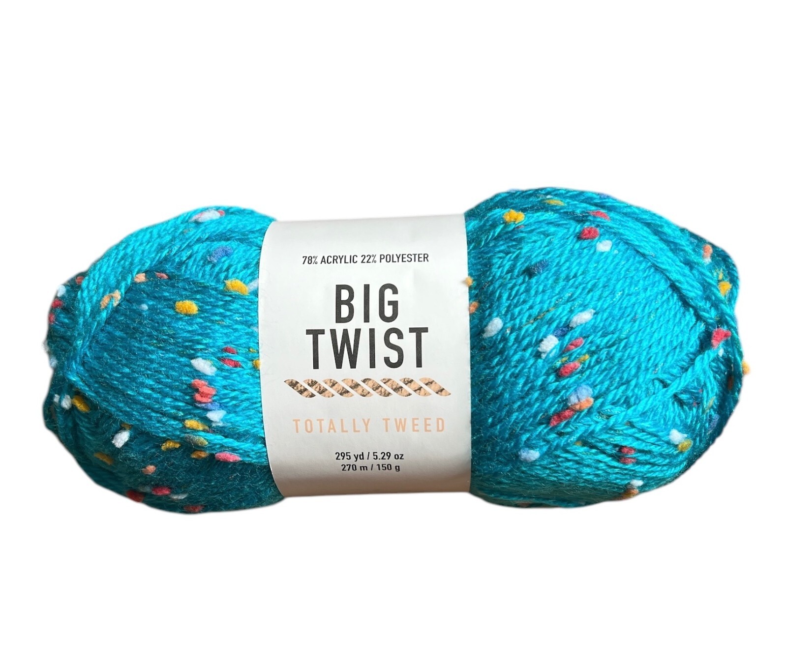 BIG TWIST TOTALLY TWEED.  CYAN CHROMA